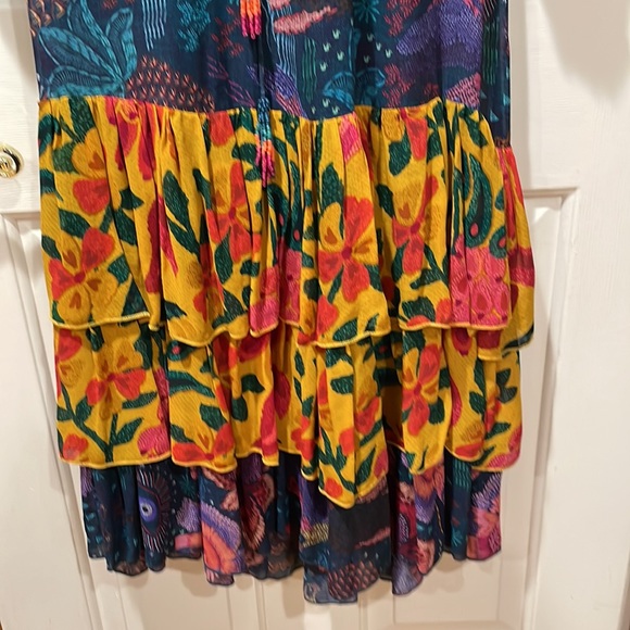 NWT Farm Rio Teal River Creatures Mixed Maxi - Picture 9 of 11